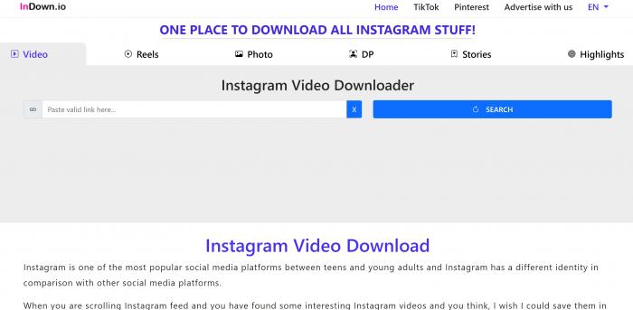 Instown.io Instagram Video Downloader
