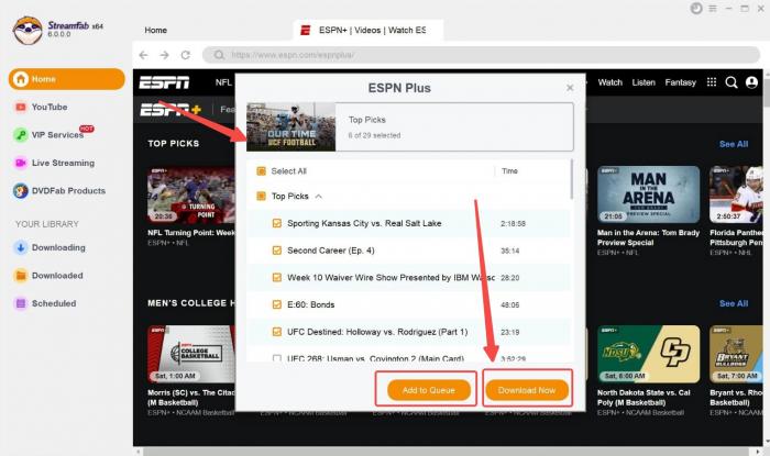Как да изтеглите спортни видеоклипове от ESPN Plus-2
